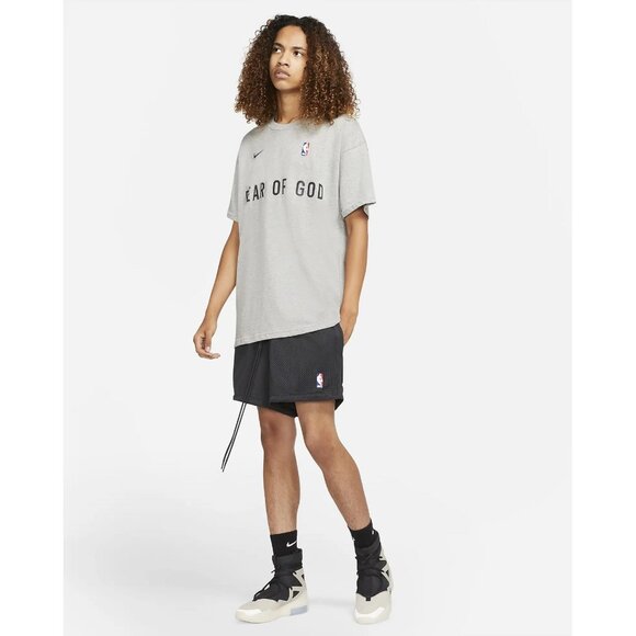 NWT Fear of God x Nike Warm Up T-shirt Dark Grey Heather, Size: M - Picture 3 of 9